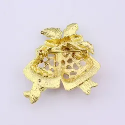 NavidadBroche de cristal de Navidad con campana jingle