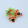 NavidadBroche de cristal de Navidad con campana jingle