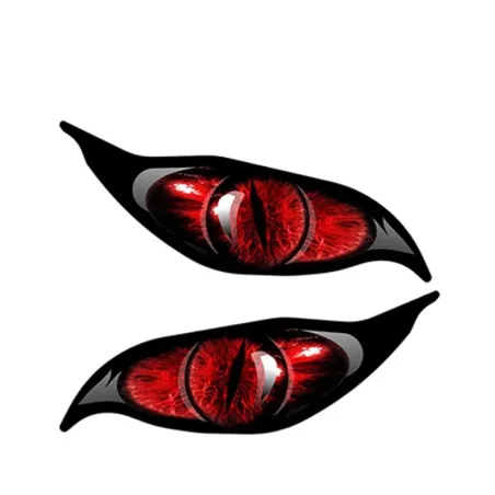 Röda zombie ögon - vinyl bil klistermärke 13 * 5 cm 2 bitar