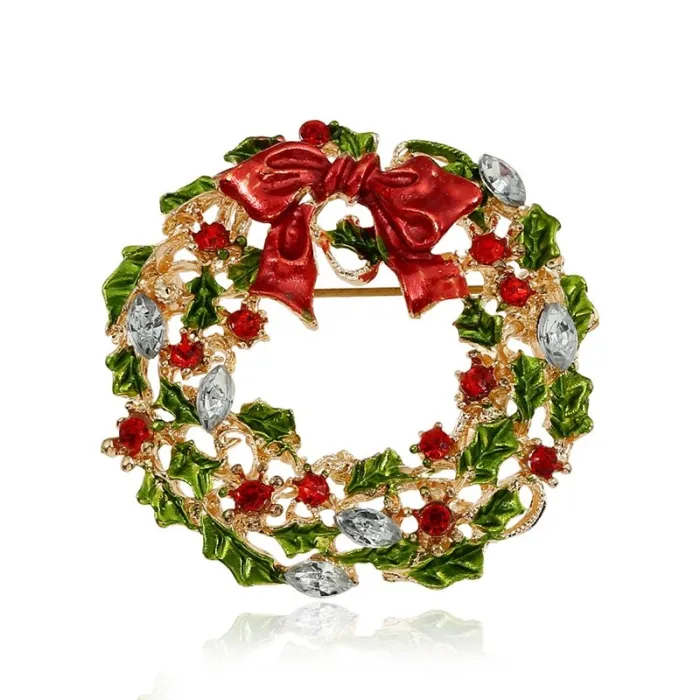 Weihnachtsmörtelkranz - Brosche