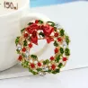 Christmas mistletoe wreath - brooch
