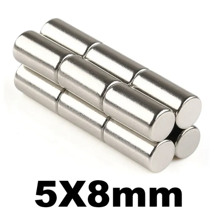 N35 neodymium cylinder magnet - 5 * 8mm 20 bitar