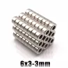 N35 - aimant néodyme - bague forte avec trou - 6 * 3 * 3mm - 50 pièces
