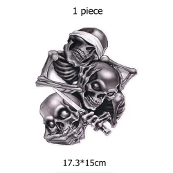 Naklejka samochodowa z czaszkami 17.3 * 15 cmNaklejki
