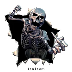 Angry Skeleton - vinyyliauto tarra 15 * 15 cm