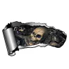 3D torn metallia kallolla - vinyyliauto tarra 13 * 7,1 cm