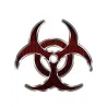 PegatinasHex rojo Biohazard - pegatina de vinilo 12 * 12cm