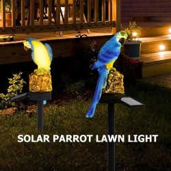 Solar powered LED parrot - garden light