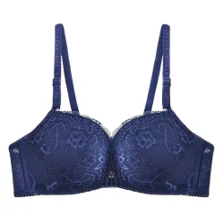 Floral bra - front closure - push up - wireless