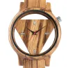Relojestriángulo geométrico - reloj de cuarzo de madera - unisex