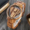 Relojestriángulo geométrico - reloj de cuarzo de madera - unisex