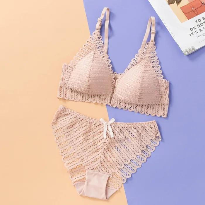 Reggiseno e mutandine in pizzo sexy - set biancheria intima