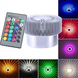 LED inteligente 3W - luz de teto de alumínio - controle remoto - RGB - dimmable