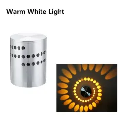 Luz de parede LED com furo espiral - RGB - controlador remoto
