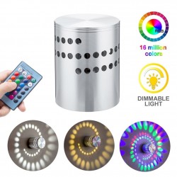 ApliquesLuz de pared LED con agujero espiral - RGB - mando a distancia