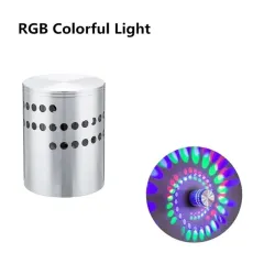 LED seinävalo spiraalireiällä - RGB - etäohjain