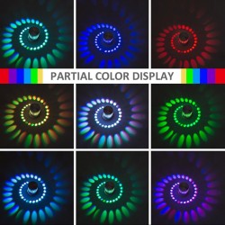 LED Wandleuchte mit Spiralloch - RGB - Fernbedienung