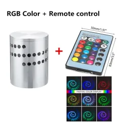 LED seinävalo spiraalireiällä - RGB - etäohjain