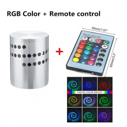 LED wall light with spiral hole - RGB - remote controllerWall lights