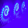 LED wall light with spiral hole - RGB - remote controller