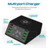 CargadoresPantalla LED USB 60W - cargador inalámbrico multiport - carga rápida 3.0