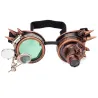 Steampunk & gothic round lasit - vintage rivet goggle valolla