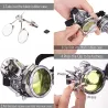 Steampunk & gothic round lasit - vintage rivet goggle valolla