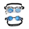 Vaporpunk & óculos góticos com rebites - óculos vintage