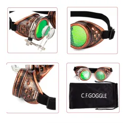 Steampunk & gotiska glasögon med riveter - vintage glasögon