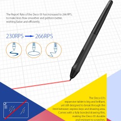 XP-Pen Deco 03 - grafiikka piirustus tabletti tyylikynä - langaton digitaalinen