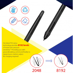 XP-Pen Deco 03 - Tappetino di disegno grafico con penna stilo - wireless digitale