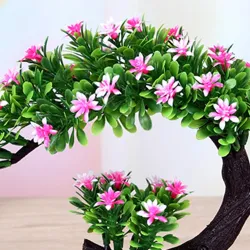 Japanisch rosa & lila Blumen - künstliche Bonsai Topf