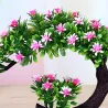 Flores artificialesRosa japonesa & flores púrpura - olla artificial bonsai