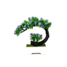 Fiori rosa e viola giapponesi - vaso bonsai artificiale