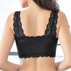 Tryck upp bra med främre zipper - sömlös