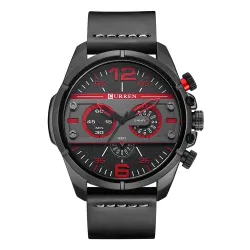 Luxus Leder Sport Quarzuhr