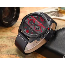 RelojesReloj de cuarzo deportivo de cuero de lujo