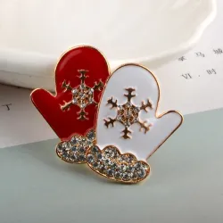 Joulukäsineet - Crystal Brooch