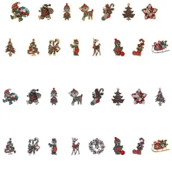Broches de cristal de Natal