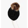 Warm winter wool hat with pom pom