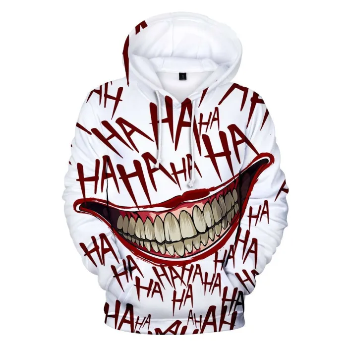 Bluza z kapturem z nadrukiem 3D jokerBluzy & Swetry