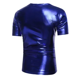 Shiny metallic t-shirt - kort ärm