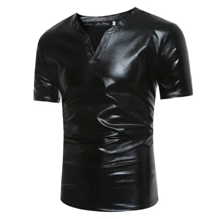 T-shirt metálico brilhante - manga curta