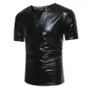 Shiny metallic t-shirt - kort ärm