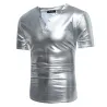 T-shirt in metallo lucido - manica corta