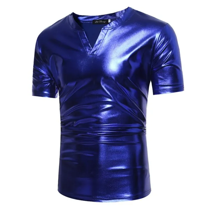 T-shirt metálico brilhante - manga curta