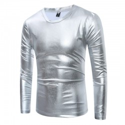 Shiny Metallic T-Shirt - lange Ärmel