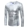 T-shirt in metallo lucido - manica lunga
