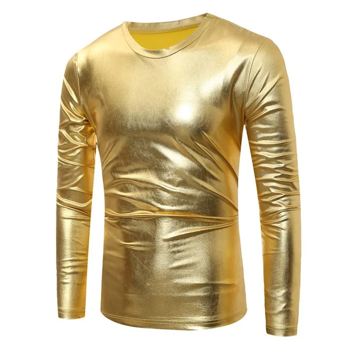 Shiny metallic t-paita - pitkä hiha