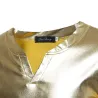 T-shirt métallique brillant - manches longues